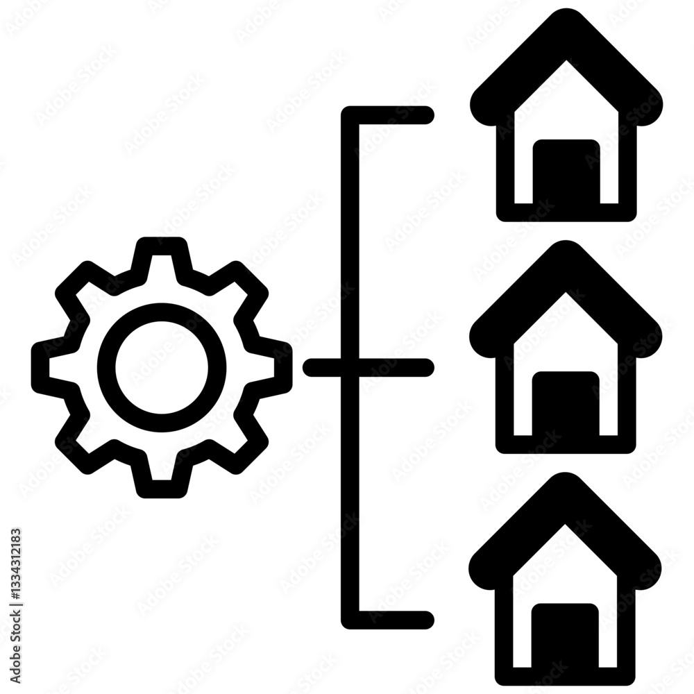 Property Management icon in Mix Filled Style. Simple Vector Design. Simple Vector Outline Filled Icon Property Management icon in Mix Filled Style. Simple Vector Design. Simple Vector Outline Filled Icon