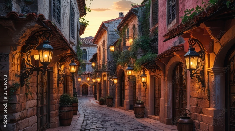 Fototapeta premium A serene and historic European old town