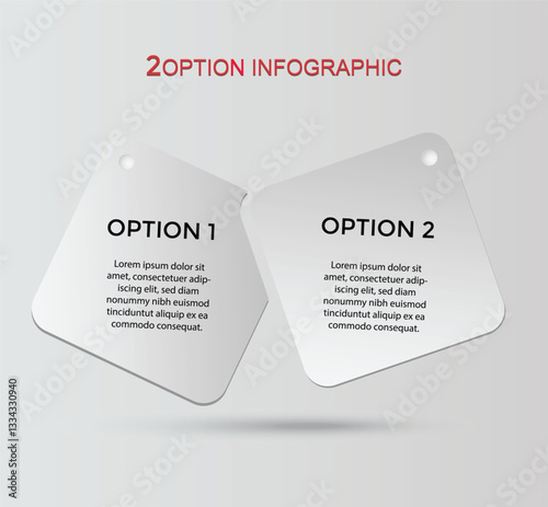 Infographic design template. Timeline concept with 2 square steps. Can be used for workflow layout, Presentation, diagram, banner, Vector illustration with 2 columns options