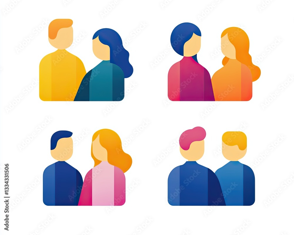 Happy family icon set with modern design, a beautifully crafted happy family icon set featuring diverse characters, and a happy family icon set perfect for web and app design Happy family icon set with modern design, a beautifully crafted happy family icon set featuring diverse characters, and a happy family icon set perfect for web and app design