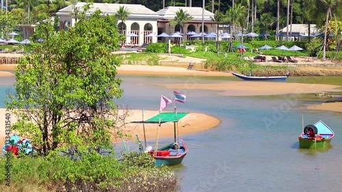 Tropical resort paradise Khuk Khak Beach Khao Lak Thailand. photo