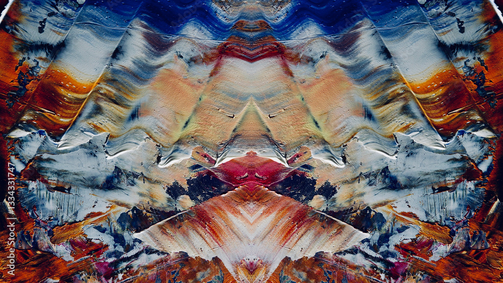 Fototapeta premium Abstract art background . Hand painting artwork on canvas .