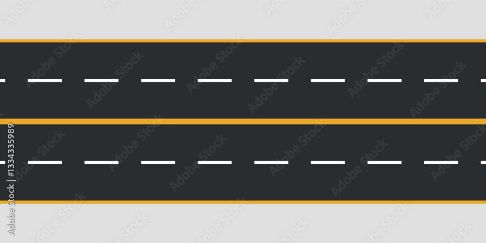 Realistic winding motor road stretching into the horizon.Modern vector illustration eps 10