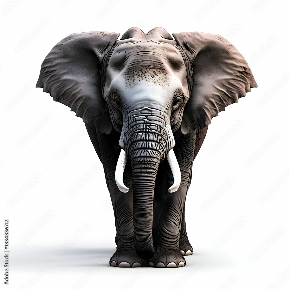 Fototapeta premium elephant on white background