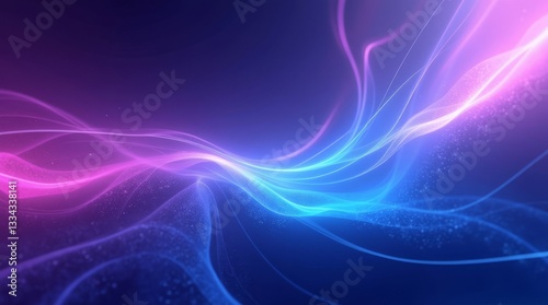 A futuristic, high-resolution abstract background featuring a mesmerizing gradient texture with seamlessly blended hues of electric blue, vibrant purple, and neon pink