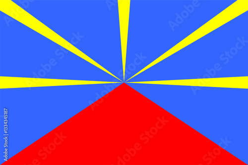 flag for Reunion, Flag background. Vector illustration