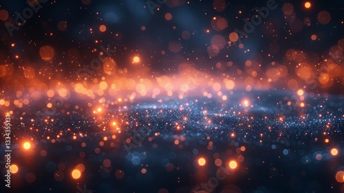 Abstract Corporate Technology Digital Communication Lights Bokeh Background