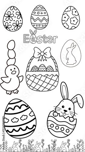 easter icons set
