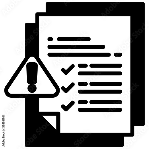 Risk Criteria icon in Mix Filled Style. Simple Vector Design. Simple Vector Outline Filled Icon