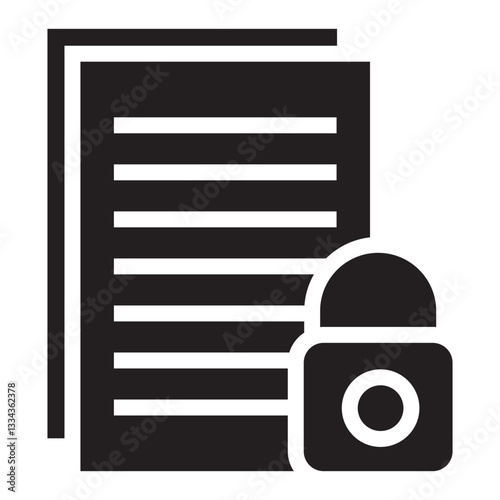 document protection vector icon