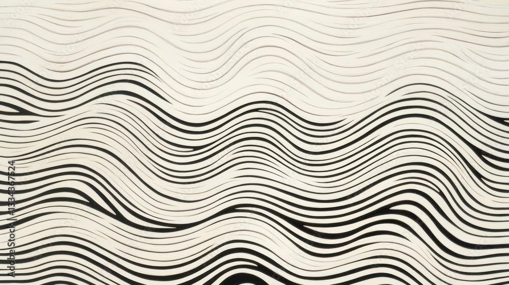 A black and white abstract design with wavy lines. A black and white abstract design with wavy lines.