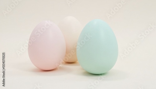 Wallpaper Mural "Minimalist 3D render of matte Easter eggs in soft pastel colors." Torontodigital.ca