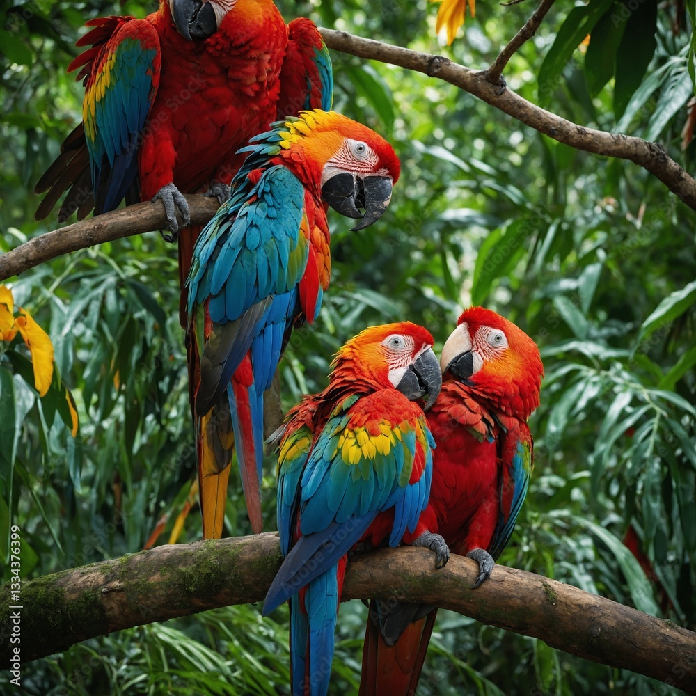 Obraz premium red and yellow macaw