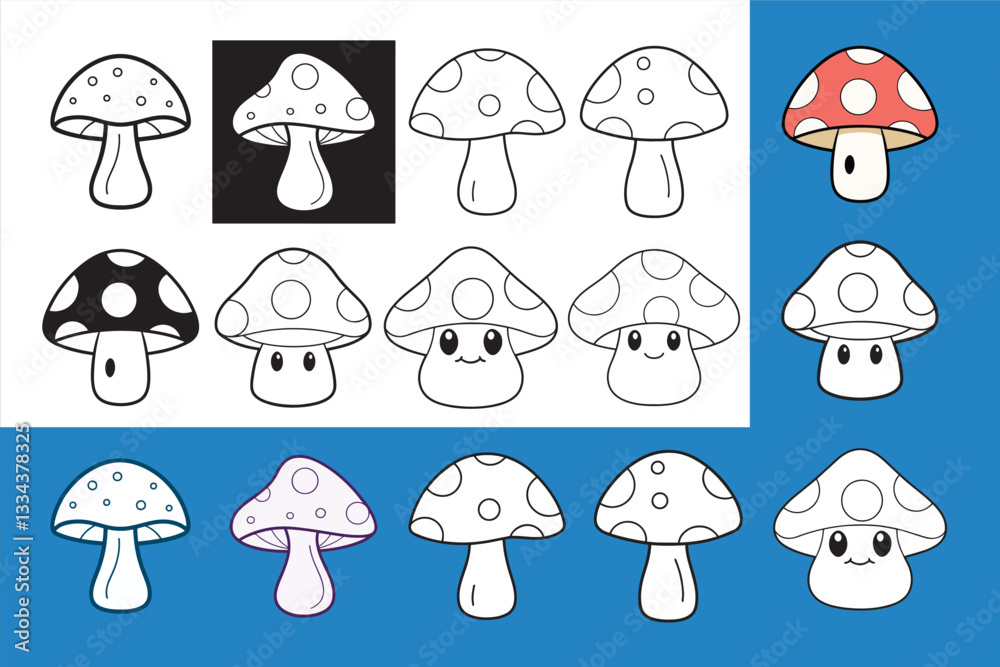 Fototapeta premium Vegetable Vector Art Design Set