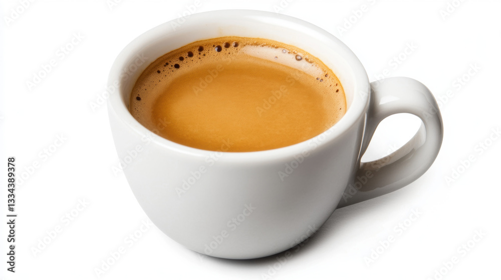 classic espresso cup filled with rich, deep brown coffee, perfect for cozy moment classic espresso cup filled with rich, deep brown coffee, perfect for cozy moment