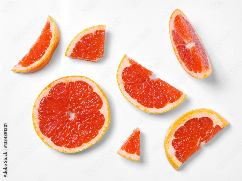 Citrus Delight: Fresh Grapefruit Slices 1 Citrus Delight: Fresh Grapefruit Slices 1