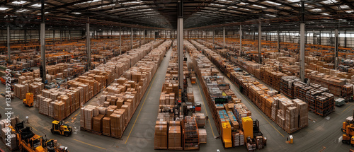 Warehouse efficiency in logistics indoor aerial photography insights