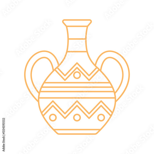 Ancient Pottery Line Art Illustration
