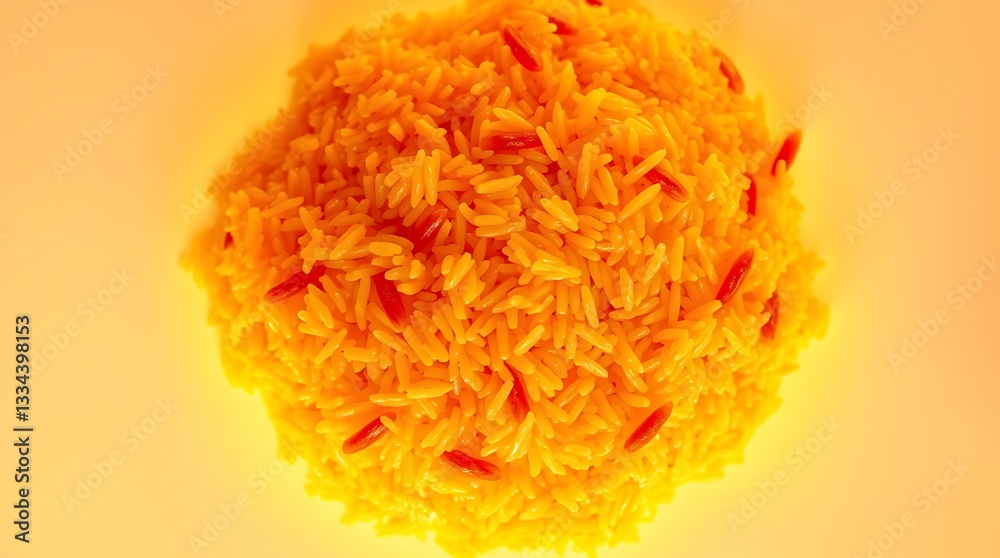 © erwin - Saffron rice, yellow rice, pilaf,  with red pepper flakes.