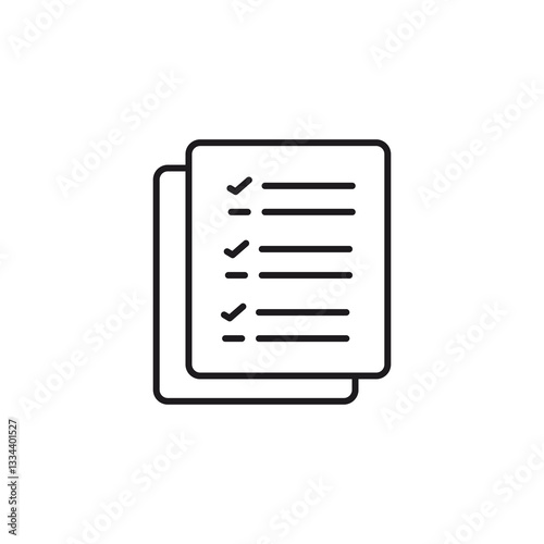 icon to do list.  line drawing of a checklist, perfect for presentations, blog posts, websites, and educational materials needing a todo list graphic.