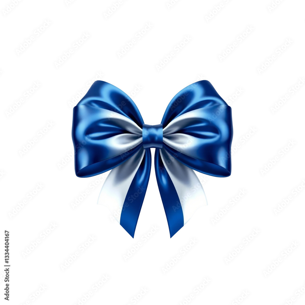 Blue satin ribbon tied in bow on transparency background. This decorative element, often used for gifts or celebrations, looks elegant and it feel smooth and luxurious Blue satin ribbon tied in bow on transparency background. This decorative element, often used for gifts or celebrations, looks elegant and it feel smooth and luxurious