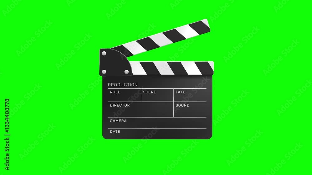 Film clapper animation video