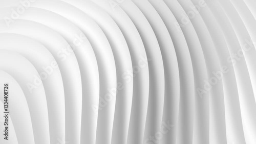 Abstract flowing white background. Seamless looping curve line waves animation.