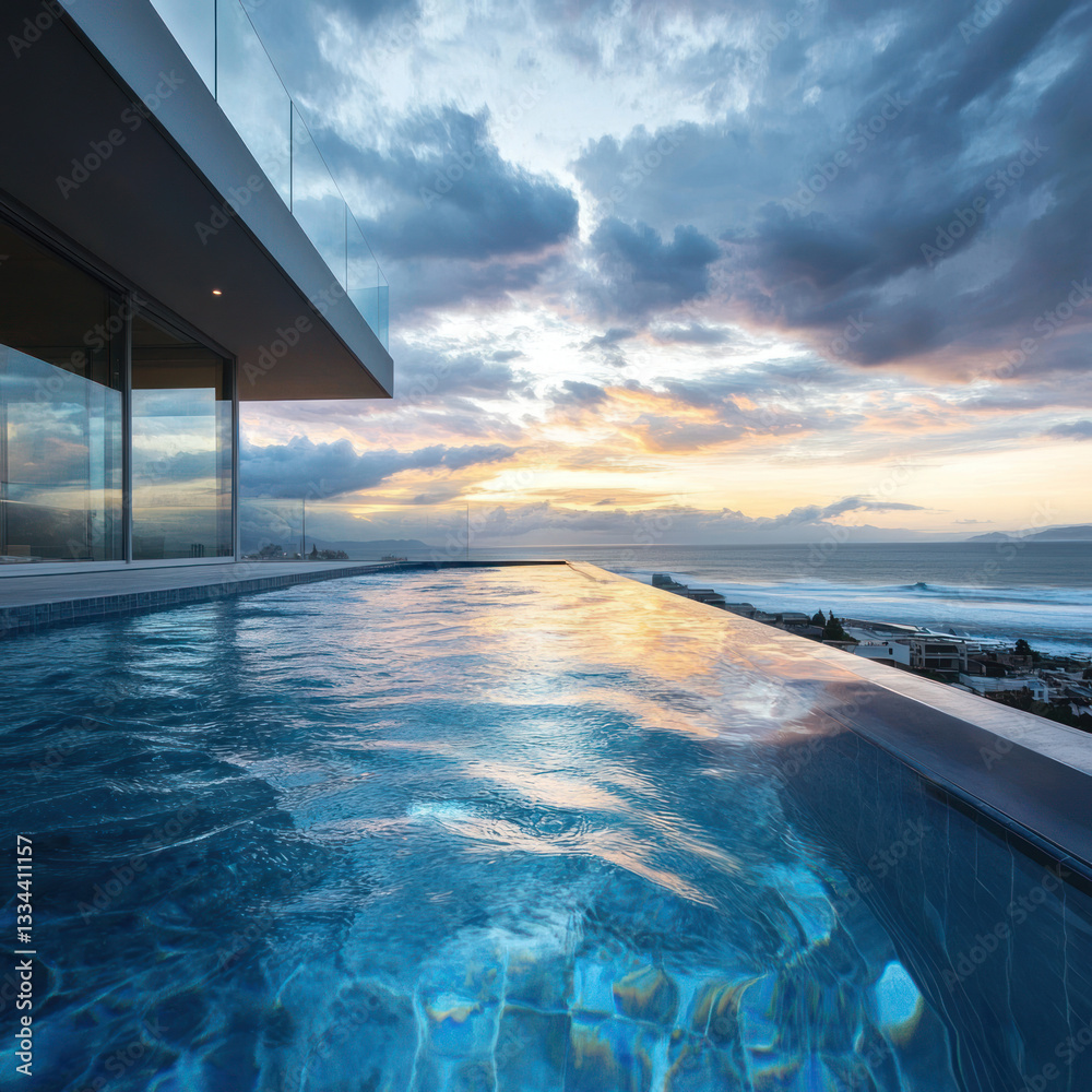 Fototapeta premium swimming pool in the morning