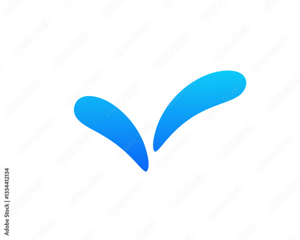 This abstract blue icon with smooth lines is perfect for modern and creative design projects. This abstract blue icon with smooth lines is perfect for modern and creative design projects.