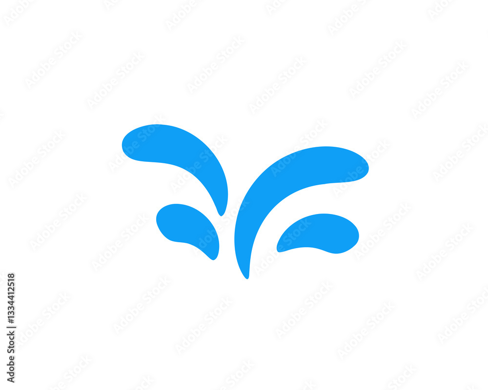 This abstract icon with flowing blue shapes is perfect for modern minimalist design projects. This abstract icon with flowing blue shapes is perfect for modern minimalist design projects.