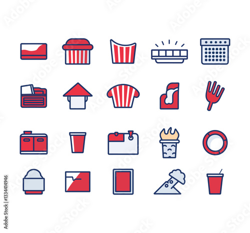 Fast Food Icon Set | Vector Illustration 