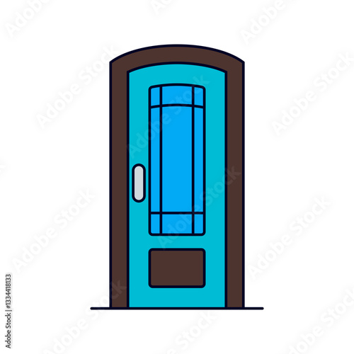 blue door Illustration