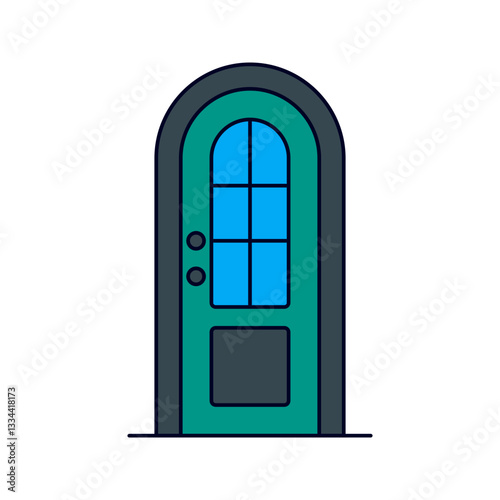 green door Illustration