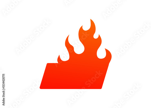 Orange fire-shaped folder represents risks of data loss due to fire or overheating dangers.