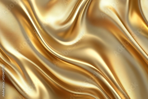 Golden Fabric: Luxurious folds of shimmering gold material create a rich elegant texture