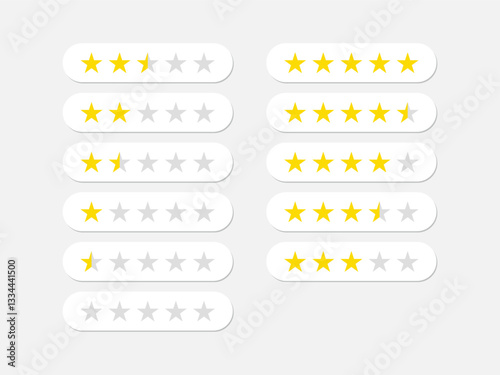 Five stars icon Vector. Five stars customer product rating review flat icon for apps and websites.