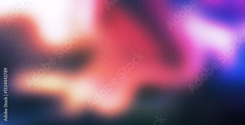 4K Beautiful color gradient background with noise. Abstract pastel holographic blurred grainy gradient banner background texture Colorful digital grain soft noise effect Nostalgia, vintage, retro