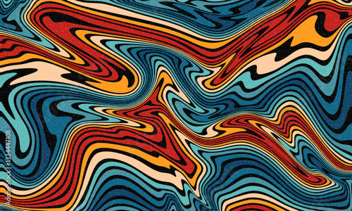 Abstract Y2k Cool Gradient Trendy Colorful Geometric Vivid Optical Illusion Backdrop. Psychedelic Art Pastel hand drawn groovy vaporwave trippy distorted style with light diffraction effect background