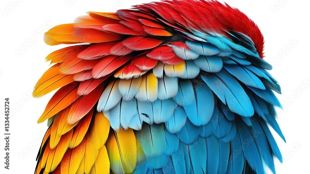 Obraz premium Close-up colorful parrot feathers
