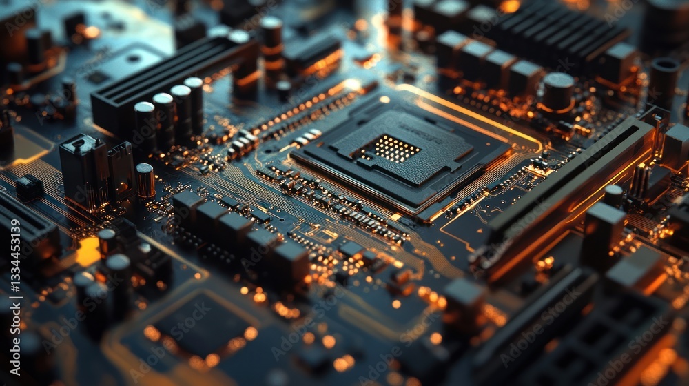 Close-up computer circuit board Close-up computer circuit board