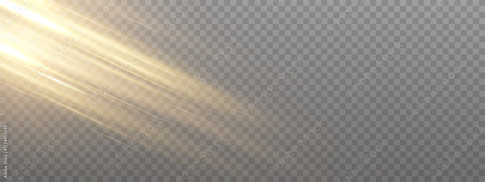 Rays of warm light. Sunlight. Lighting.
yellow light