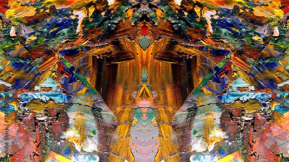 Fototapeta premium Abstract art background . Hand painting artwork on canvas .