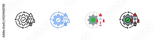 Project Execution Multistyle Icon Sheet