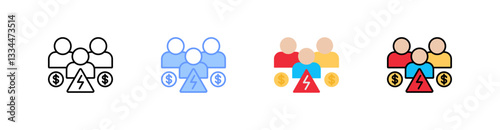 Conflict Resolution Multistyle Icon Sheet
