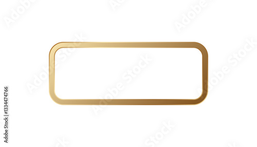 Shiny gold frame with smooth rounded corners, creating a high quality and elegant look.