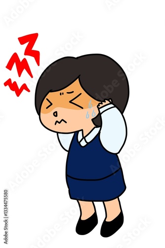 頭痛に悩まされる女性