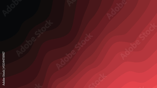 Abstract Red and Dark Red Wavy Gradient Background. A gradient of red and dark red colors with flowing, wavy lines.