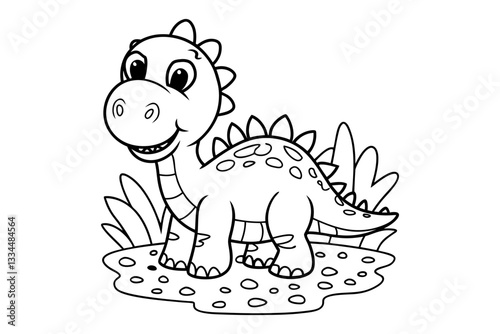 Funny alligator hand drawn for kids' page Cute  Cartoon Icon Illustration. Animal Hero Icon Concept Isolated. Flat Cartoon Style