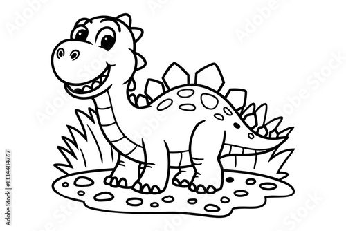 Funny alligator hand drawn for kids' page Cute  Cartoon Icon Illustration. Animal Hero Icon Concept Isolated. Flat Cartoon Style