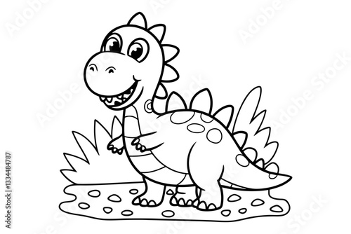 Funny alligator hand drawn for kids' page Cute  Cartoon Icon Illustration. Animal Hero Icon Concept Isolated. Flat Cartoon Style